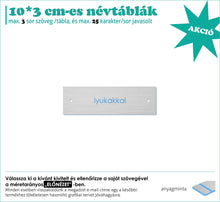 Kép betöltése a galériamegjelenítőbe: Ezüst névtábla