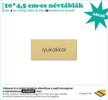 Kép betöltése a galériamegjelenítőbe: Névtábla (rézhatású arany, gravírozott)