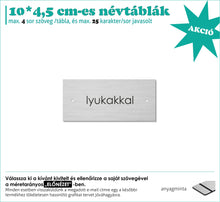 Kép betöltése a galériamegjelenítőbe: Névtábla (fémhatású ezüst, gravírozott)