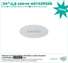 Kép betöltése a galériamegjelenítőbe: Ezüst névtábla lyukakkal