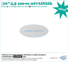 Kép betöltése a galériamegjelenítőbe: Ezüst névtábla 2 oldalú ragasztóval