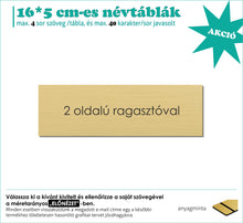 Kép betöltése a galériamegjelenítőbe: Névtábla (rézhatású arany, gravírozott)