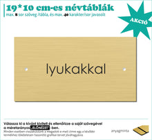 Kép betöltése a galériamegjelenítőbe: Névtábla (rézhatású arany, gravírozott)