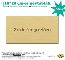 Kép betöltése a galériamegjelenítőbe: Névtábla (rézhatású arany, gravírozott)