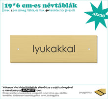 Kép betöltése a galériamegjelenítőbe: Névtábla (rézhatású arany, gravírozott)