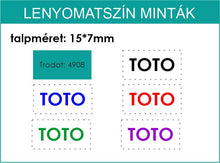 Kép betöltése a galériamegjelenítőbe: Trodat lenyomatgumi szövegbélyegzőhöz