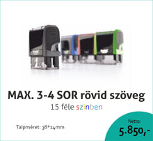 Kép betöltése a galériamegjelenítőbe: Max. 4 soros Trodat 4911 cégbélyegző KOMPLETTEN