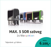 Kép betöltése a galériamegjelenítőbe: Max. 5 soros Trodat 4912 cégbélyegző KOMPLETTEN
