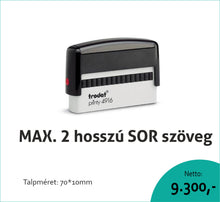Kép betöltése a galériamegjelenítőbe: Max. 2 soros Trodat 4916 bélyegző KOMPLETTEN