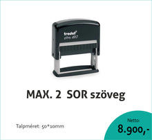 Kép betöltése a galériamegjelenítőbe: Max. 2 soros Trodat 4917 bélyegző KOMPLETTEN