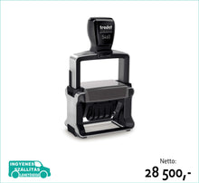 Kép betöltése a galériamegjelenítőbe: TRODAT Professional 5460 fémvázas dátumozó bélyegző kompletten (56*33mm)