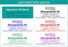 Kép betöltése a galériamegjelenítőbe: Max. 6 soros Trodat 4913 cégbélyegző akár logoval KOMPLETTEN