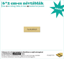 Kép betöltése a galériamegjelenítőbe: Névtábla (rézhatású arany, gravírozott)