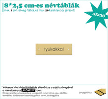 Kép betöltése a galériamegjelenítőbe: Névtábla (rézhatású arany, gravírozott)