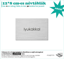 Kép betöltése a galériamegjelenítőbe: Lyukakkal fehér névtáblák