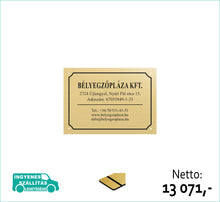 Kép betöltése a galériamegjelenítőbe: Cégtábla (arany, gravírozott) - (előrefizetéssel ingyenes kiszállítás)
