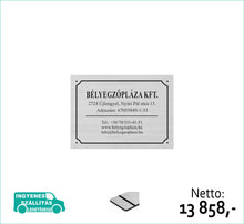 Kép betöltése a galériamegjelenítőbe: Cégtábla (ezüst, gravírozott) - (előrefizetéssel ingyenes kiszállítás)