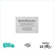 Kép betöltése a galériamegjelenítőbe: Cégtábla (ezüst, gravírozott) - (előrefizetéssel ingyenes kiszállítás)