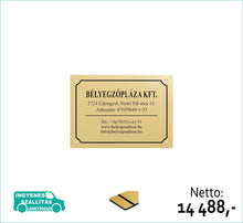 Kép betöltése a galériamegjelenítőbe: Cégtábla (arany, gravírozott) - (előrefizetéssel ingyenes kiszállítás)