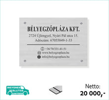 Kép betöltése a galériamegjelenítőbe: Ezüst cégtábla bélyegzőpláza