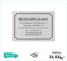 Kép betöltése a galériamegjelenítőbe: Cégtábla (ezüst, gravírozott) - (előrefizetéssel ingyenes kiszállítás)