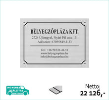 Kép betöltése a galériamegjelenítőbe: Cégtábla (ezüst, gravírozott) - (előrefizetéssel ingyenes kiszállítás)