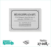 Kép betöltése a galériamegjelenítőbe: Cégtábla (ezüst, gravírozott) - (előrefizetéssel ingyenes kiszállítás)