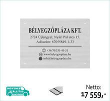 Kép betöltése a galériamegjelenítőbe: Cégtábla ezüst