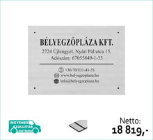 Kép betöltése a galériamegjelenítőbe: Cégtábla (ezüst, gravírozott) - (előrefizetéssel ingyenes kiszállítás)