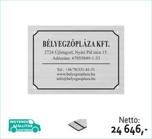 Kép betöltése a galériamegjelenítőbe: Ezüst cégtábla bélyegzőpláza