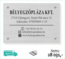 Kép betöltése a galériamegjelenítőbe: Cégtábla (ezüst, gravírozott) - (előrefizetéssel ingyenes kiszállítás)