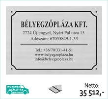 Kép betöltése a galériamegjelenítőbe: Cégtábla (ezüst, gravírozott) - (előrefizetéssel ingyenes kiszállítás)