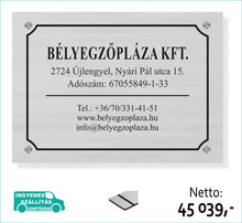 Kép betöltése a galériamegjelenítőbe: Cégtábla bélyegzőplázás
