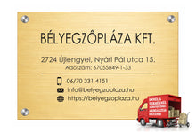 Kép betöltése a galériamegjelenítőbe: Cégtábla (rézhatású arany, gravírozott)