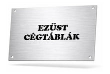 Kép betöltése a galériamegjelenítőbe: Cégtábla (fémhatású ezüst, gravírozott)