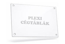 Kép betöltése a galériamegjelenítőbe: Cégtábla (víztiszta plexi, gravírozott)