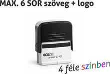 Kép betöltése a galériamegjelenítőbe: Max. 6 soros COLOP Printer C40 bélyegző KOMPLETTEN