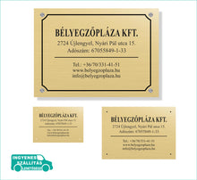 Kép betöltése a galériamegjelenítőbe: Bélyegző pláza tábla