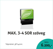 Kép betöltése a galériamegjelenítőbe: Max. 4 soros COLOP Printer IQ20 Green Line bélyegző KOMPLETTEN