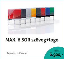 Kép betöltése a galériamegjelenítőbe: Max. 6 soros COLOP Printer IQ40 bélyegző KOMPLETTEN