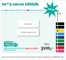 Kép betöltése a galériamegjelenítőbe: Színes névtábla kicsi (1-2 soros színes, gravírozott)