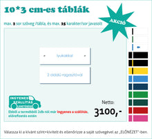 Kép betöltése a galériamegjelenítőbe: Színes névtábla kicsi (1-2 soros színes, gravírozott)