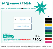 Kép betöltése a galériamegjelenítőbe: Színes névtábla kicsi (1-2 soros színes, gravírozott)