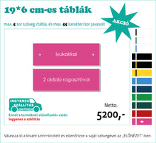 Kép betöltése a galériamegjelenítőbe: Színes névtábla nagy (1-5 soros színes, gravírozott)