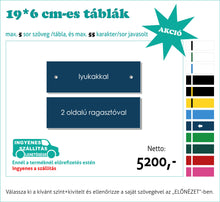 Kép betöltése a galériamegjelenítőbe: Színes névtábla nagy (1-5 soros színes, gravírozott)