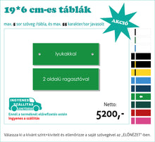 Kép betöltése a galériamegjelenítőbe: Színes névtábla nagy (1-5 soros színes, gravírozott)