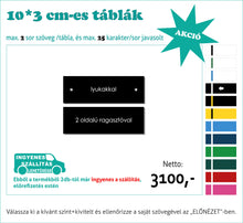 Kép betöltése a galériamegjelenítőbe: Színes névtábla kicsi (1-2 soros színes, gravírozott)