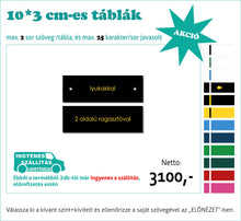 Kép betöltése a galériamegjelenítőbe: Színes névtábla kicsi (1-2 soros színes, gravírozott)