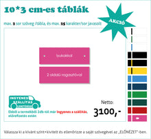 Kép betöltése a galériamegjelenítőbe: Színes névtábla kicsi (1-2 soros színes, gravírozott)