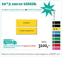 Kép betöltése a galériamegjelenítőbe: Színes névtábla kicsi (1-2 soros színes, gravírozott)